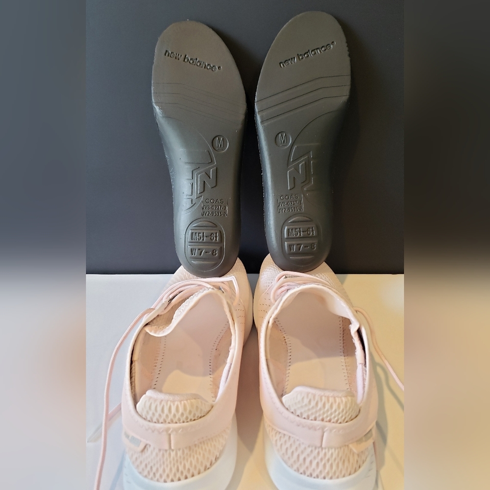 New Balance Women's Blush Pink Mesh Sneakers - Picture 9 of 13